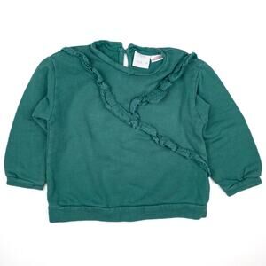 Zara Baby Green Cotton Sweatshirt Size 12-18 Months